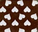 Chocolate Transfer Sheet - White Hearts - Click Image to Close